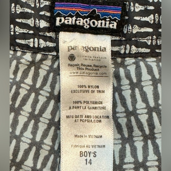 Patagonia Boy’s Board Shorts Swimming Shorts Size 14 - Picture 7 of 8